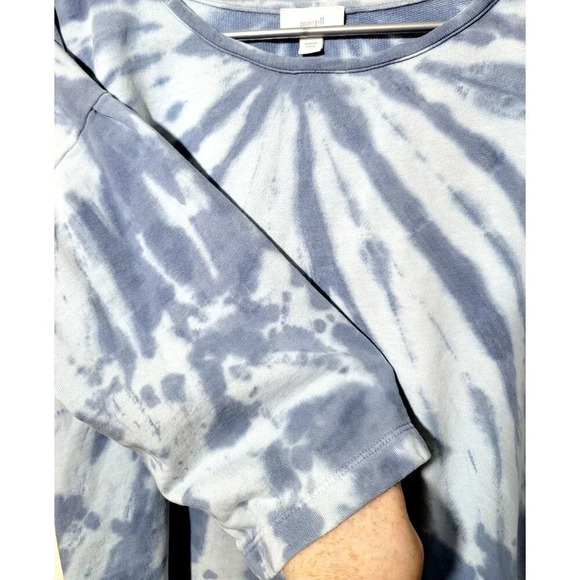 Pure Jill Sweatshirt Large Tie-Dye Blue Breathable Casual Comfort Pullover Boho - Picture 10 of 13